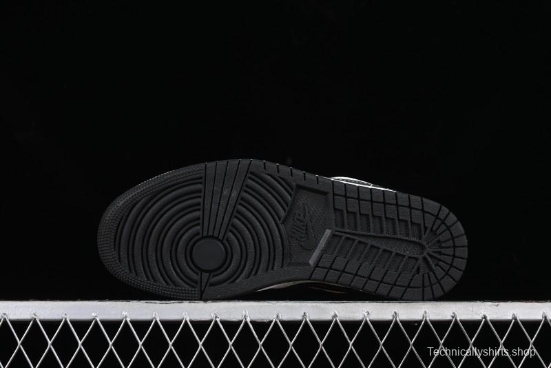 Nike Air Jordan 1 Low LV Collaboration - Black Warrior Custom High-End Basketball Shoes - SJ9950-007