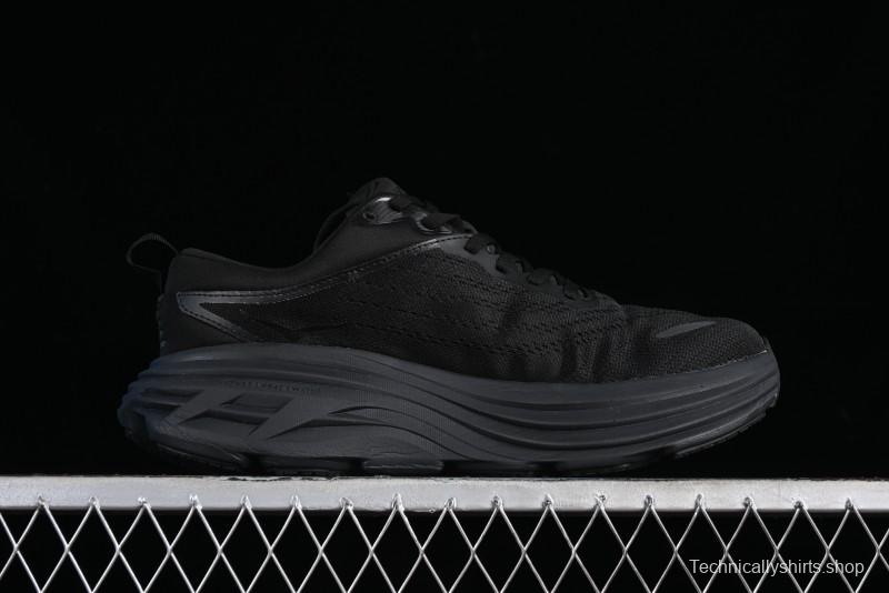 HOKA ONE ONE Bondi 8 Functional Cushioned Running Shoes with Engineered Mesh Upper - 1123202 BBLC