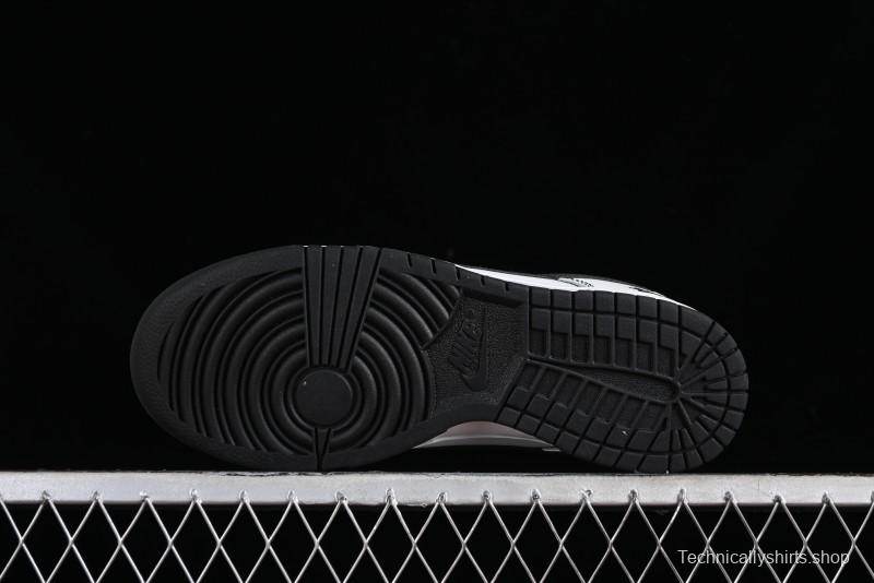 Stussy x Nike Dunk Low SB Skate Shoes in White-Black - FC1688-137