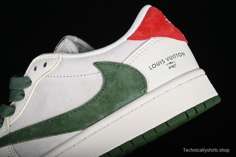 Nike Travis Scott x Fragment Design x Air Jordan 1 Low OG SP AJ1 LV Collaboration Sneakers - XY2688-102