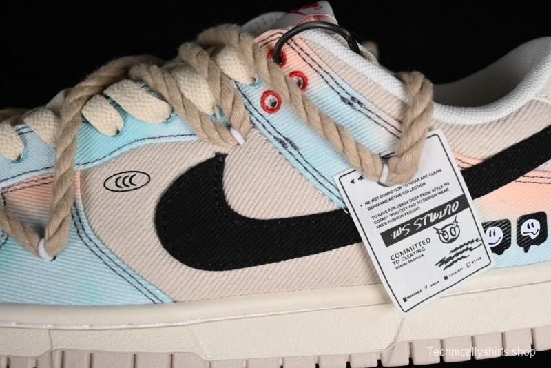Nike Dunk Low Sky City Dopamine Gradient Sashiko Stitch Hemp Rope SB Low-top Casual Sneakers - DV0834-100