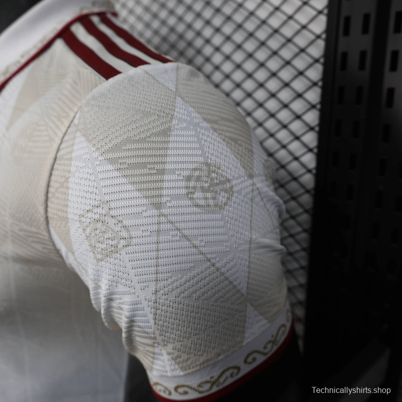 25/26 Player Version Bayern Munich White Diamond Pattern POLO Special Jersey