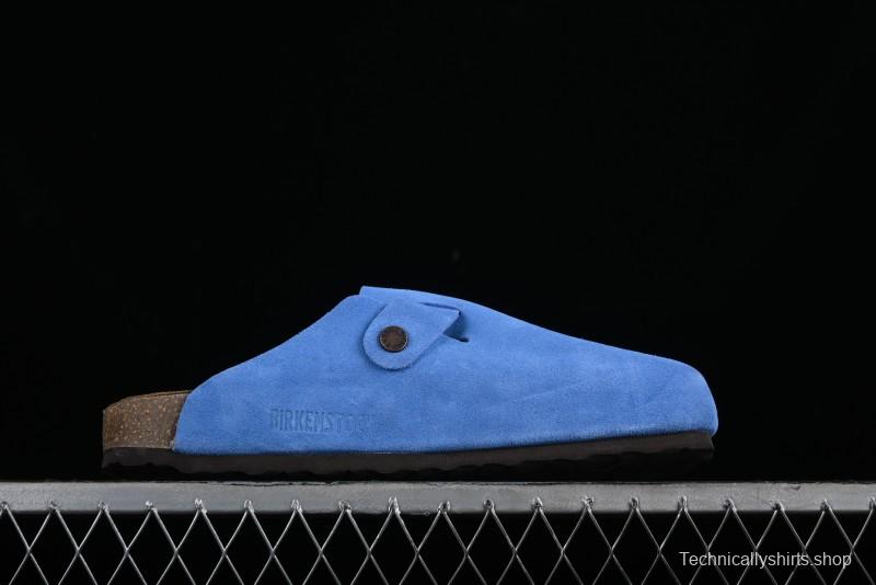 Birkenstock Arizona Soft Footbed Sandals with Suede Leather and Lambswool Lining - Original Blue