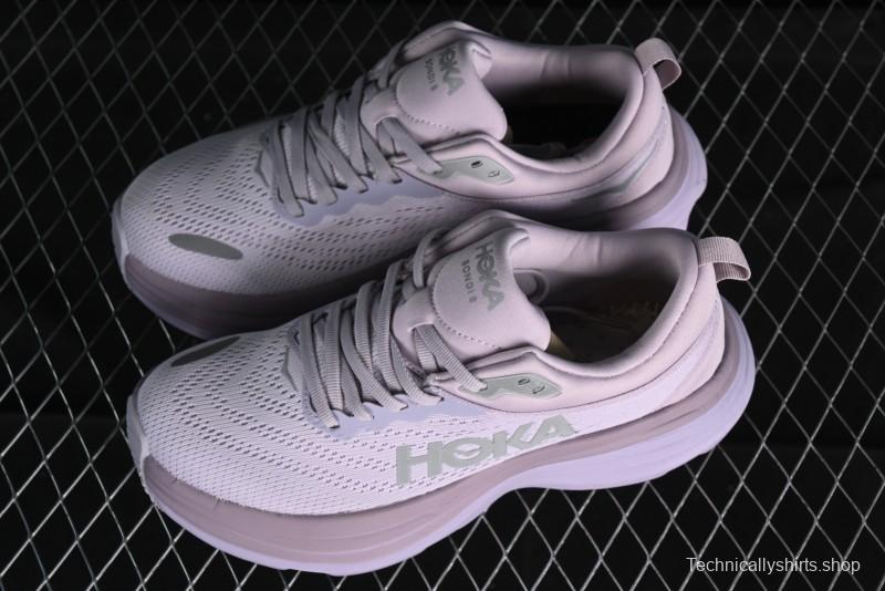 HOKA ONE ONE Bondi 8 Performance Cushion Running Shoes with Enhanced Support - 1127952 LMEL