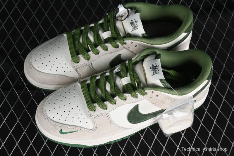 Stussy x Nike SB Dunk Low Anniversary Premium Custom Sneakers - DQ1098-340
