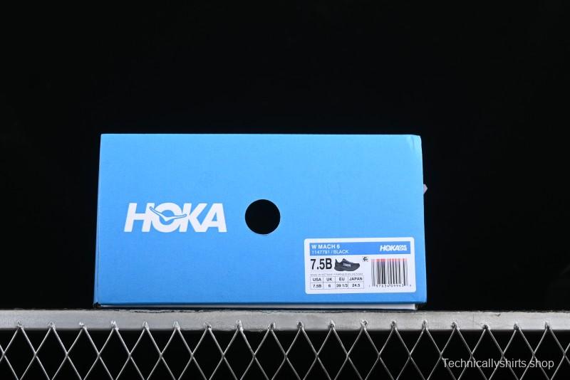 HOKA ONE ONE MACH 6 Flagship Racing Shoes with Carbon Plate Technology and Asymmetric Design - 114791 BLACK