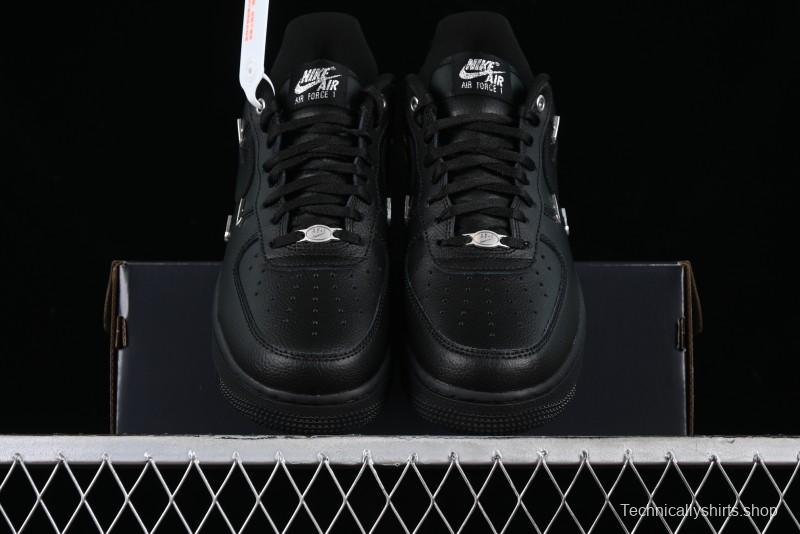 Nike Air Force 1 '07 Low Silver Swoosh Casual Sneakers - HQ1180-001