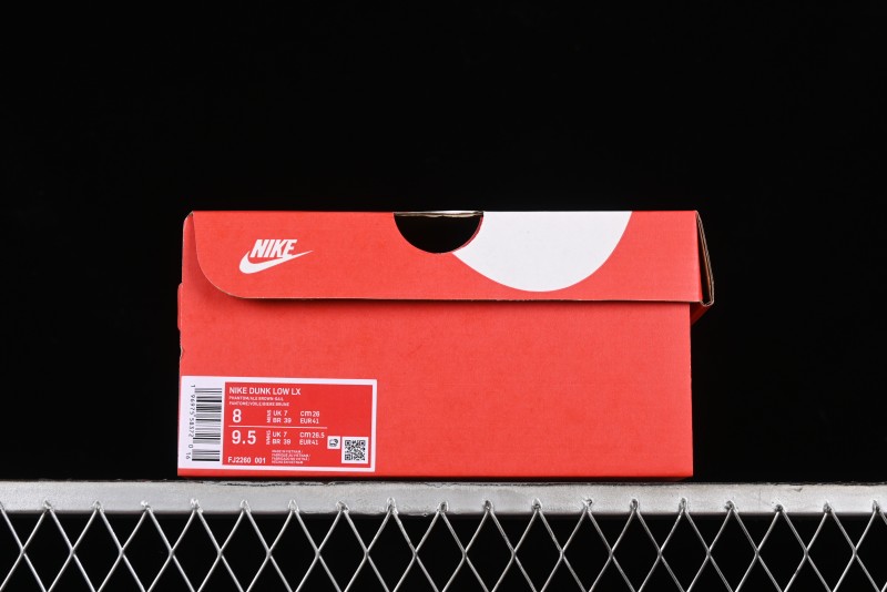 Nike Dunk Low LX SB Casual Skate Shoes in Brown Ostrich - FJ2260-001