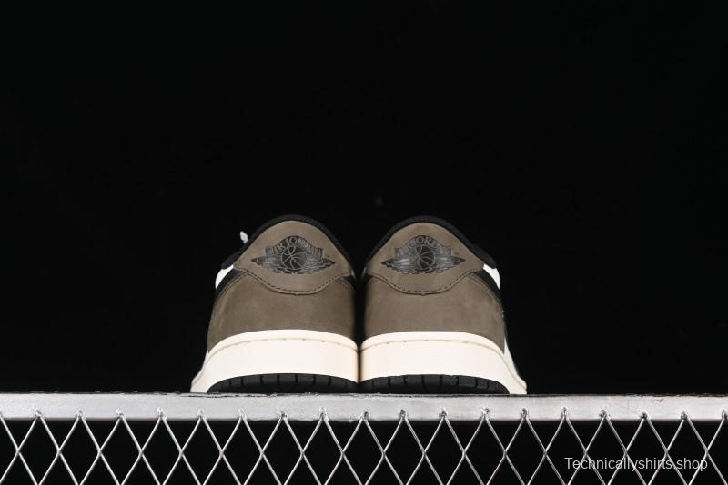 Nike Air Jordan 1 Low AJ1 Retro Basketball Shoes with Mocha Suede Accents - CZ0790-102