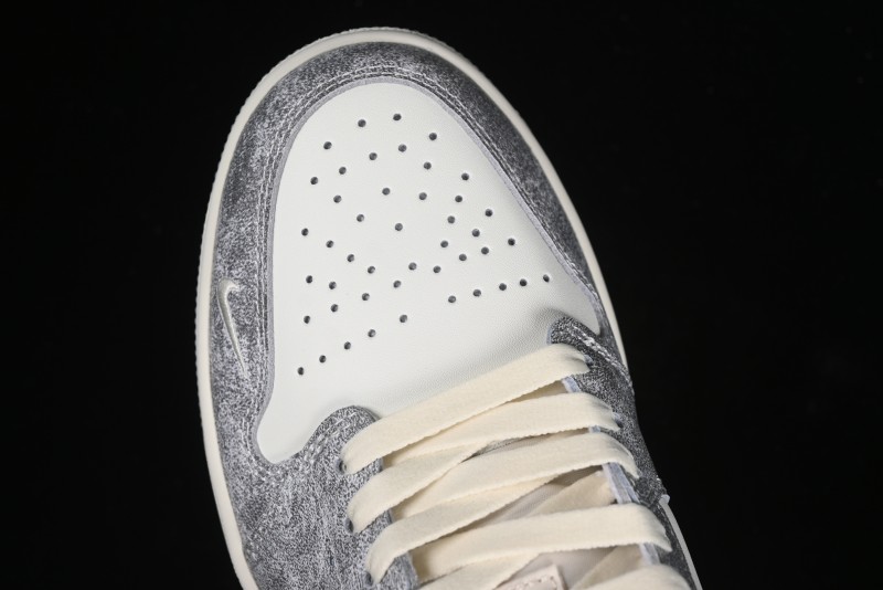 Nike Air Jordan 1 Low AJ1 The North Face Collaboration - Rock Gray High-End Custom Retro Basketball Shoes DC2024-023