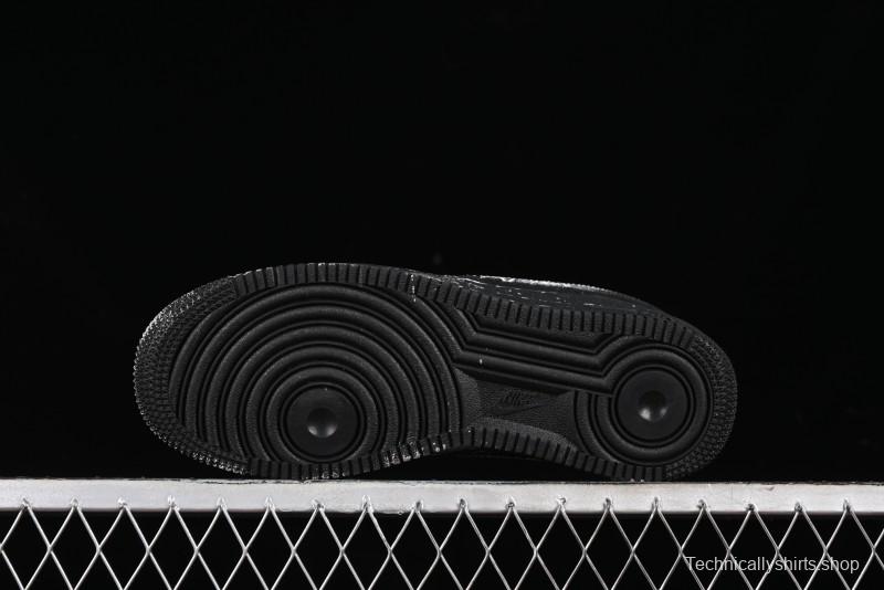Nike Air Force 1 '07 Low Graffiti Black Silver Anime Hand-Painted Casual Sneakers - CW2288-012