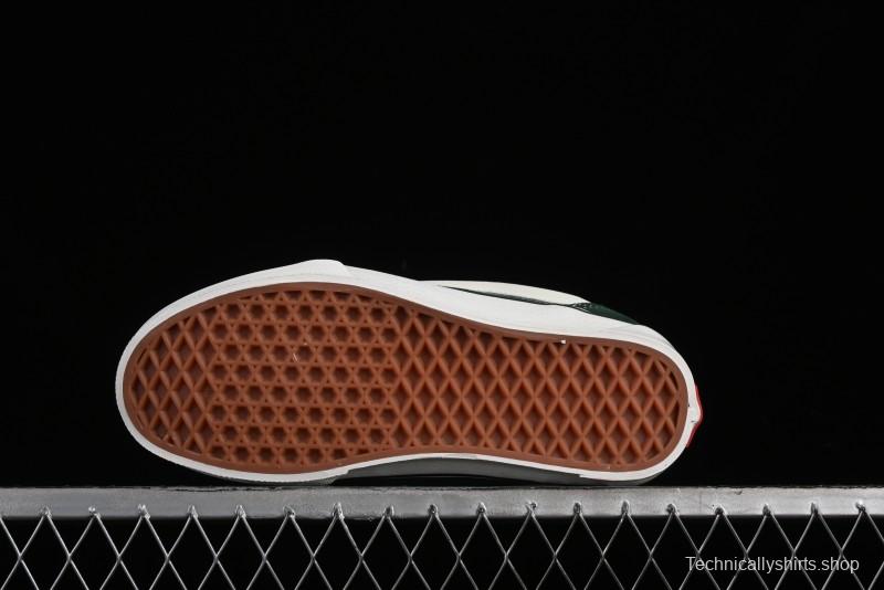 Vans Knu-Skool High Street American Retro Canvas Skate Shoes in Black Green - VN000CSQW3Z