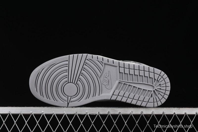 Nike Air Jordan 1 Low AJ1 The North Face Collaboration - Rock Gray High-End Custom Retro Basketball Shoes DC2024-023