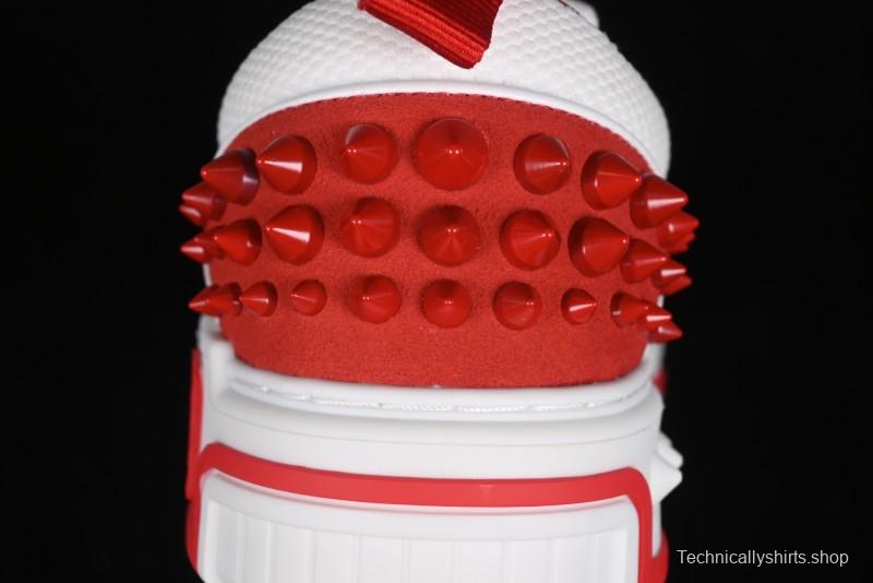 Christian Louboutin Astroloubi Comfortable Fashion Low-Top Sneakers White Red - X.D4