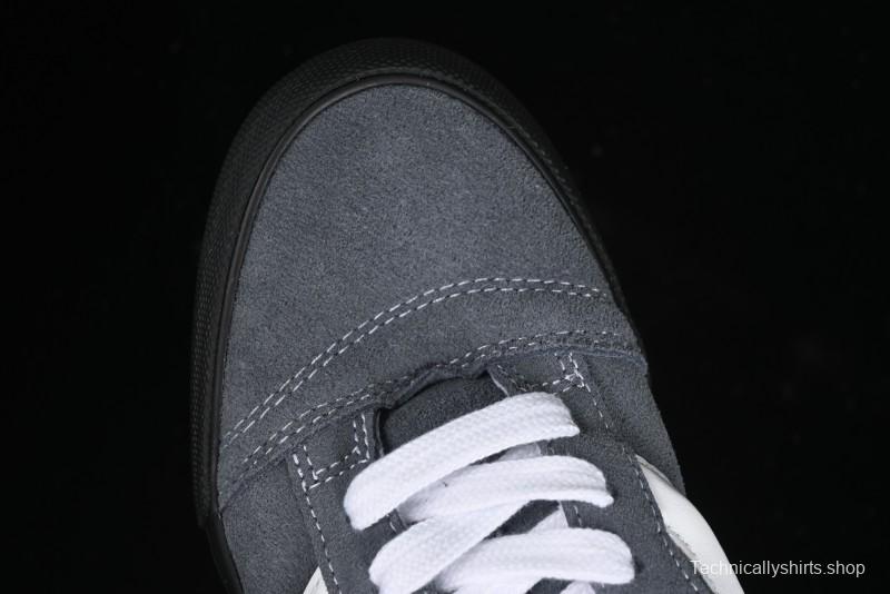 Vans Knu Skool Dark Grey Black Sole Versatile Casual Slip-Resistant Cushioned Platform Sneakers - VN000D22PWT