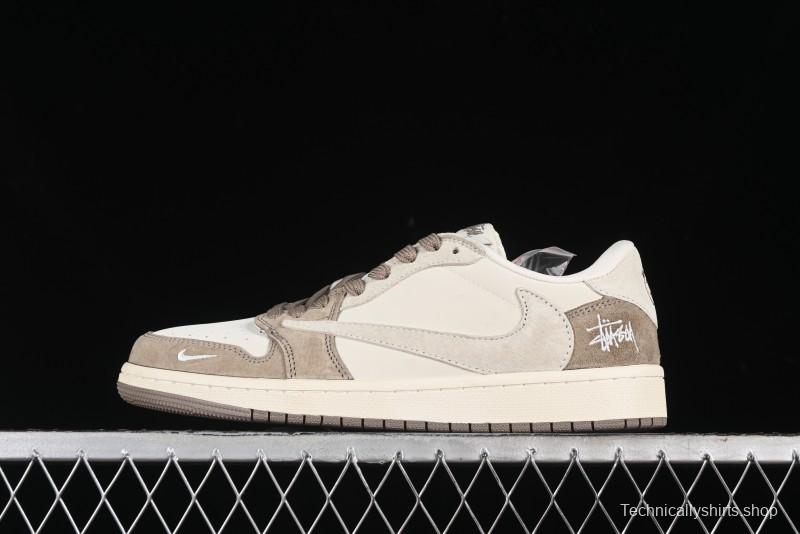 Nike Travis Scott x Fragment Design x Air Jordan 1 Low OG SP AJ1 Retro Sneakers - JH6089-001