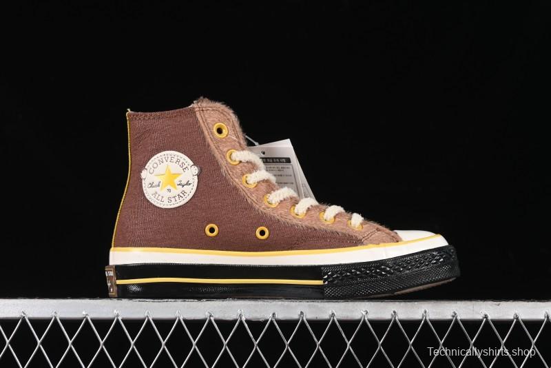 Converse Zoo Happy Pets Series High-Top Fleece-Lined Casual Sneakers with Animal-Themed Design - A12767C