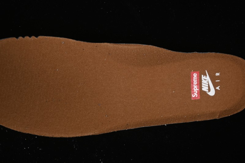 Nike Supreme x Air Force 1 Low Casual Sneakers in Wheat Suede with Full-Length Air Cushion - DN1555-200