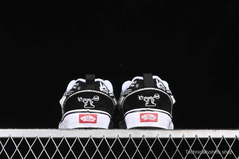 Vans HIRONO x Vans Knu Skool Bubble Mart Xiao Ye Graffiti Low-Top Casual Skate Shoes - VN0009QWFGI