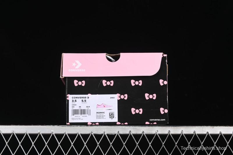 Converse One Star Hello Kitty Collaboration Low Top Casual Sneakers with Embroidered Bow - 362941C
