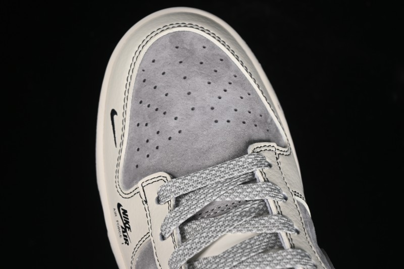 Nike SB Dunk Low Stussy Collaboration - Light Grey White Anniversary High-End Custom Low-Top Casual Skate Shoes - SJ2068-302