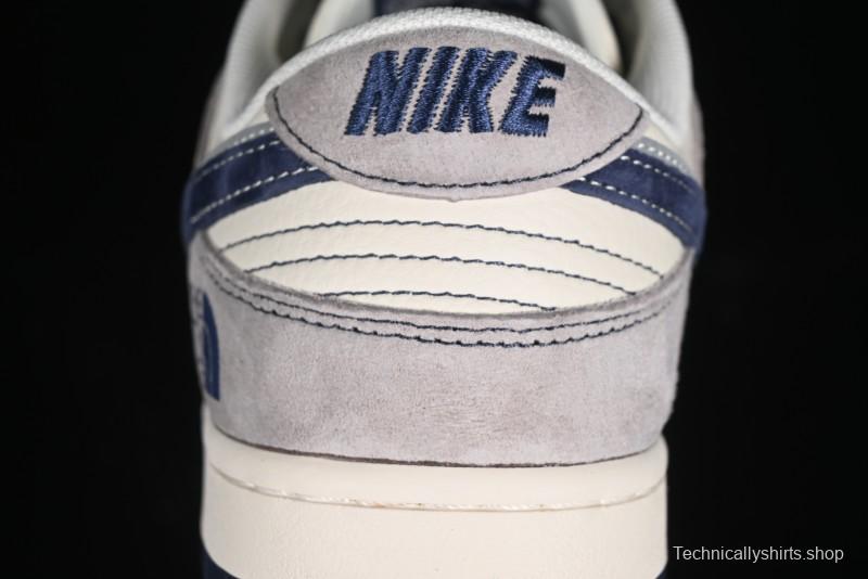 Nike SB Dunk Low The North Face Collaboration - Grey Pig Eight Blue Hook Anniversary High-End Custom Low-Top Casual Skate Shoes - SJ1089-010