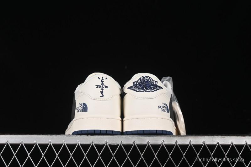 Nike Travis Scott x Fragment Design x Air Jordan 1 Low OG SP AJ1 Low Top Casual Sneakers - XY2688-110