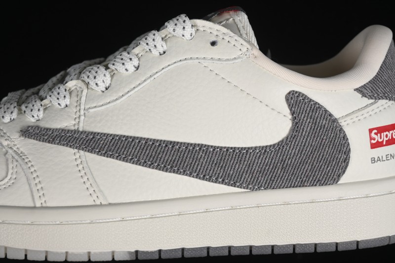 Nike Travis Scott x Fragment Design x Air Jordan 1 Low OG SP AJ1 Supreme Balenciaga Collaboration - JH6088-6