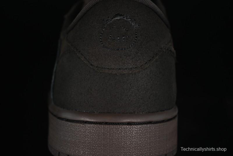 Nike Travis Scott x Air Jordan 1 Low OG AJ1 Collaboration Reverse Swoosh Sneakers - DM7866-202