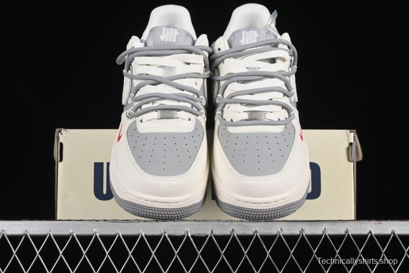 Nike Air Force 1 '07 Low UN Collaboration - Beige Silver Trim Lace-Up Casual Sneakers - SJ1198-500