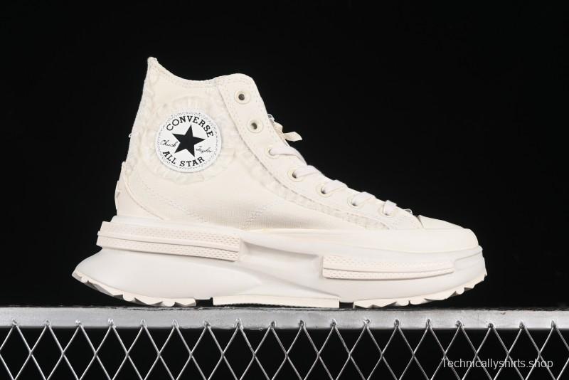 Converse Lifestyle Run Star Legacy Platform High Top Canvas Shoes with Mini Bow and Lace Trim - A10027C