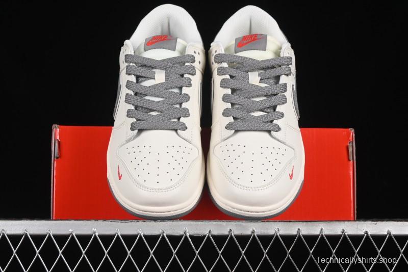 Nike SB Dunk Low Supreme Collaboration - Beige Canvas Swoosh Anniversary High-End Custom Low-Top Casual Sneakers - XX2025-108