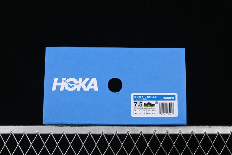 Hoka Mafate Three 2 Ultra-Lightweight Cushioned Trail Running Shoes with Vibram Outsole - 1141572 BHK