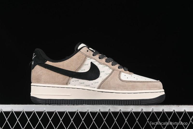 Nike Air Force 1'07 Low Stussy Collaboration - Milk Tea Low Top Casual Sneakers - XZ6188-999