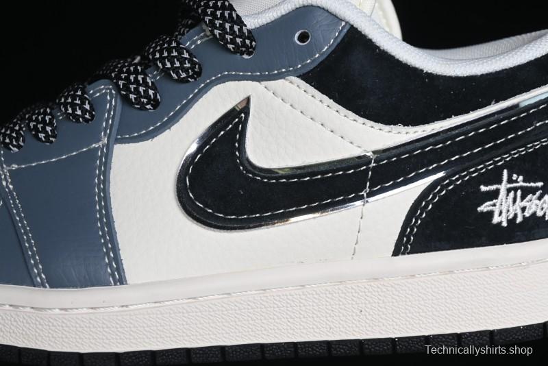 Nike Air Jordan 1 Low Stussy Collaboration Retro Basketball Shoes - XX3318-505