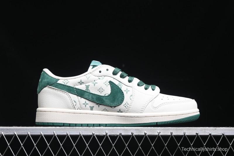 Nike Travis Scott x Fragment Design x Air Jordan 1 Low OG SP AJ1 Collaboration Sneakers - SJ2068-112