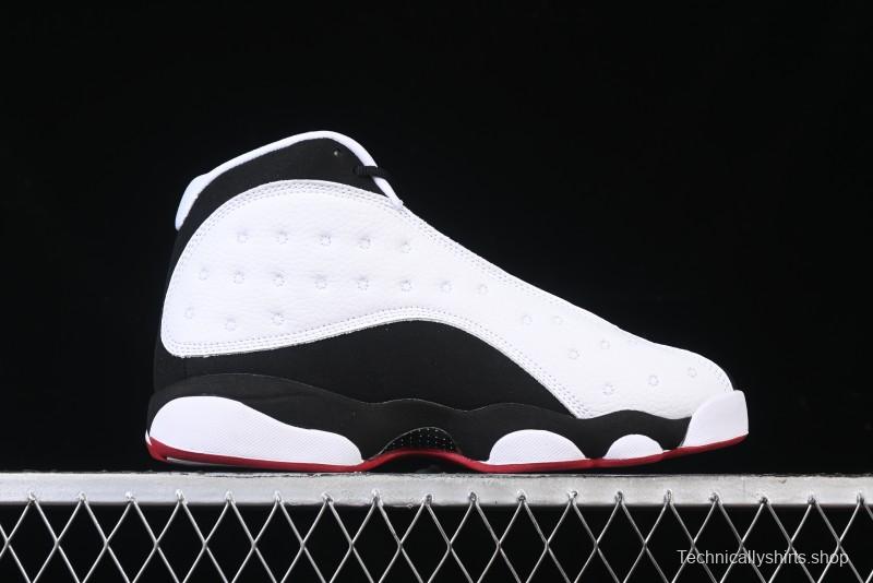 Nike Air Jordan 13 Retro Basketball Shoes in Black/White - 414571-104