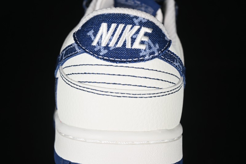 Nike SB Dunk Low MLB Collaboration - Denim Blue Swoosh Anniversary Customized Low-Top Casual Sneakers - DJ2024-044