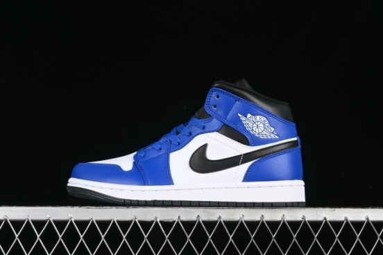 Nike Air Jordan 1 Mid AJ1 Basketball Shoes White Blue - DQ8423-402