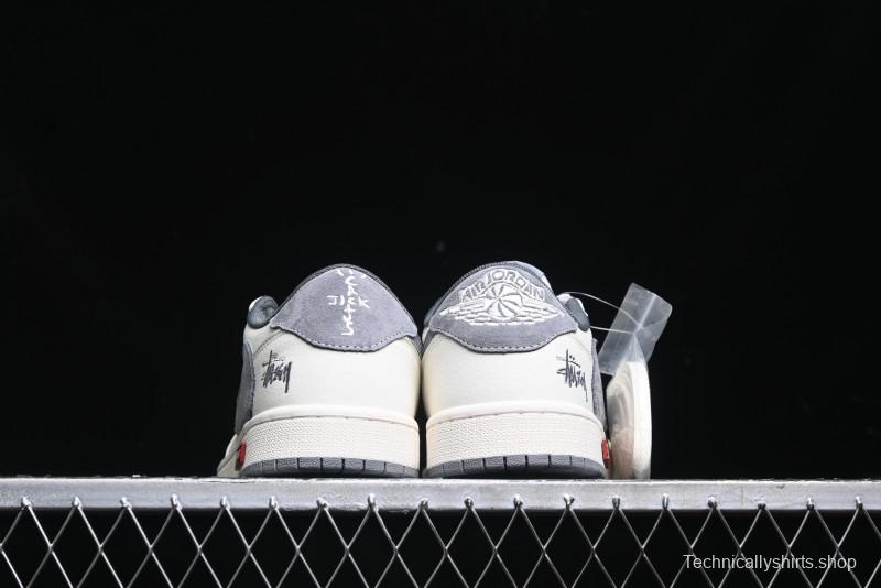 Nike Travis Scott x Fragment Design x Air Jordan 1 Low OG SP AJ1 Retro Sneakers - SJ2068-125