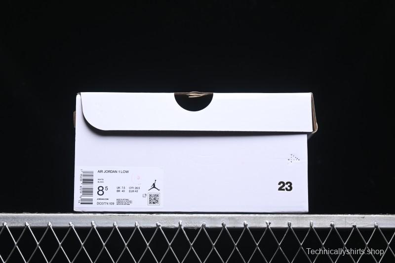 Nike Air Jordan 1 Low AJ1 White Pink Low-Top Casual Sneakers - DC0774-109