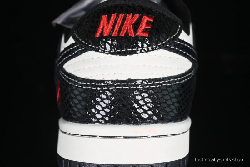 Nike SB Dunk Low UN Collaboration Year of the Snake Limited Edition Dual-Tone Black Snake Anniversary Custom Low-Top Casual Skate Shoes - AG3702-853
