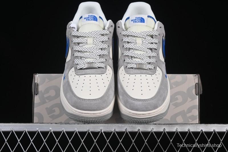 Nike Air Force 1 '07 Low The North Face Collaboration Grey Blue Swoosh Casual Shoes - XZ6188-745