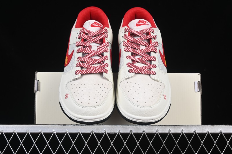 Nike SB Dunk Low Year of the Snake Limited Edition Auspicious Clouds Red Hook Anniversary Custom Low-Top Casual Skate Shoes - DJ2024-094