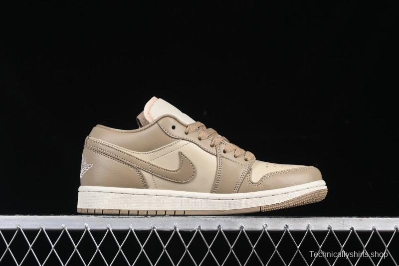 Nike Air Jordan 1 Low AJ1 Wheat Color Low-Top Casual Sneakers - DC0774-203