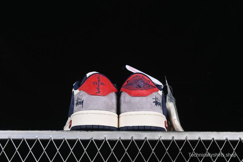 Nike Travis Scott x Fragment Design x Air Jordan 1 Low OG SP AJ1 Retro Sneakers - SJ2068-141