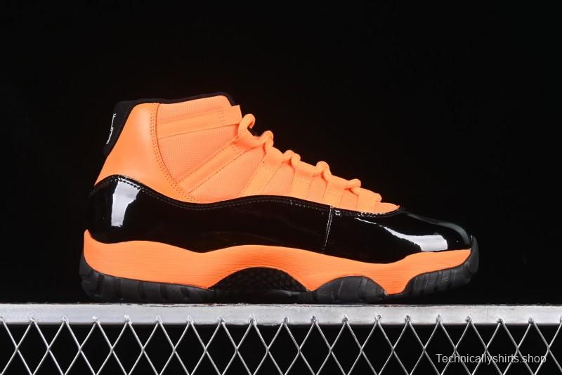 Nike Air Jordan 11 Retro High Top Basketball Shoes in Black/Orange - CT8012-800