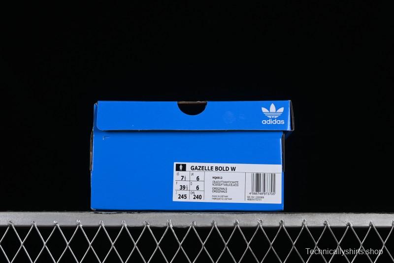 Adidas Originals Gazelle Bold HQ6912 Low-Top Sneakers with Thick Sole for Casual Wear Anti-Slip and Durable - HQ6912
