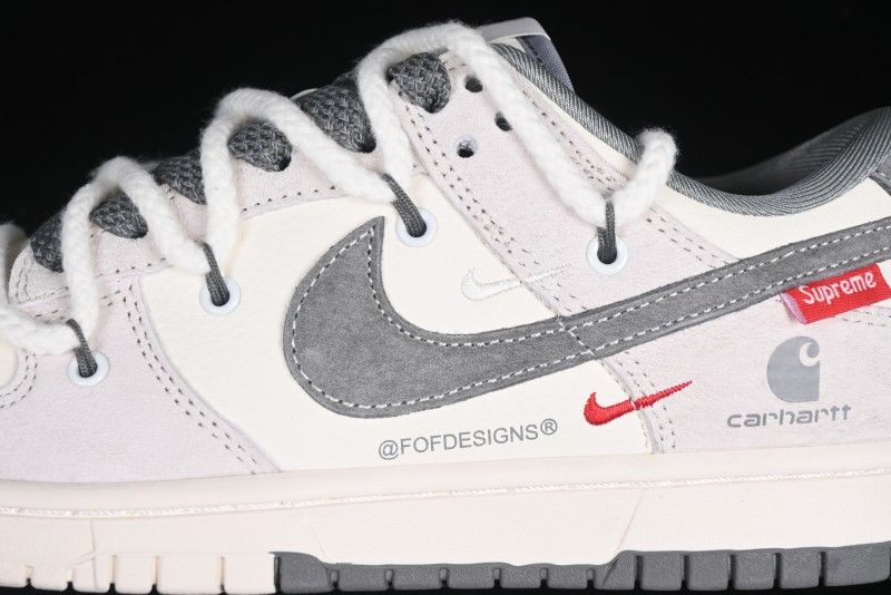 Nike SB Dunk Low Carhartt x Supreme Collaboration Anniversary Edition Customized Low-Top Casual Skate Shoes - YX5066-239