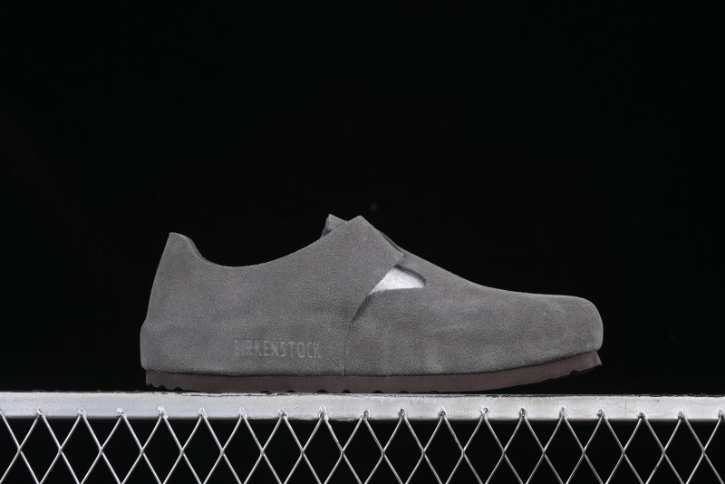 Birkenstock London BS Unisex Slip-On Comfort Shoes with Soft Suede Leather and Lambswool Insole - BS